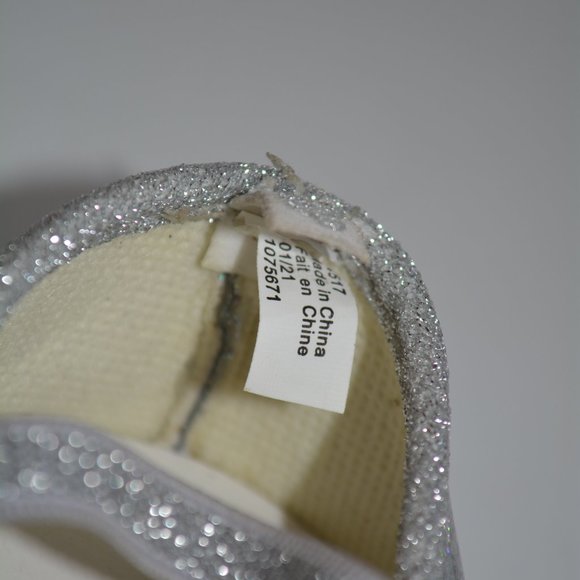 Build-A-Bear Silver Sparkle Flats Teddy-Size Glittery Dress Shoes w/ Bows BAB - Picture 7 of 7